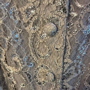 Elegant Easter Lace Kids Dress in Silver